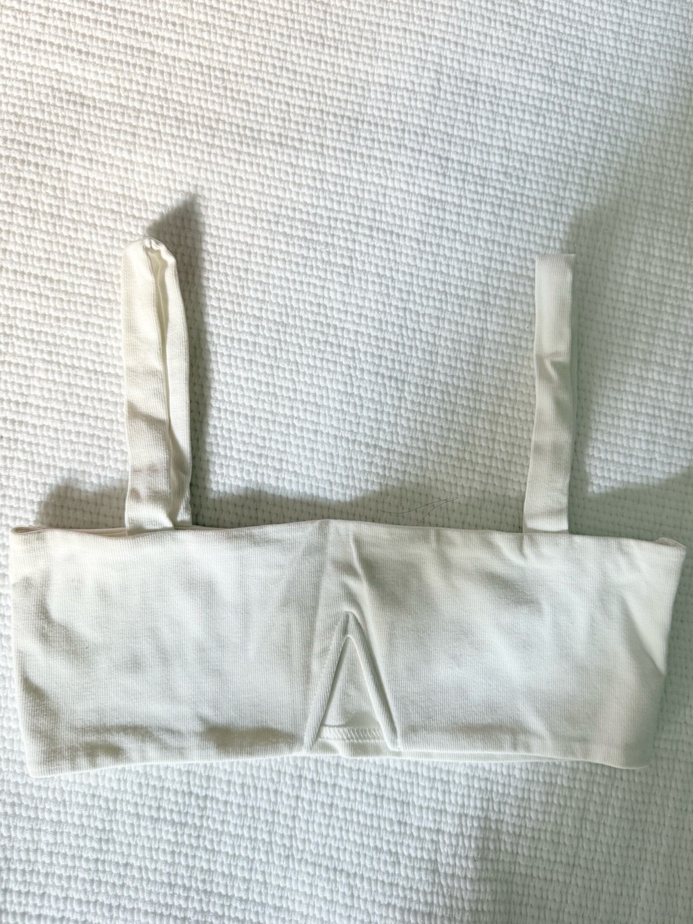 Edikted Cream Bandeau Bralette with Straps